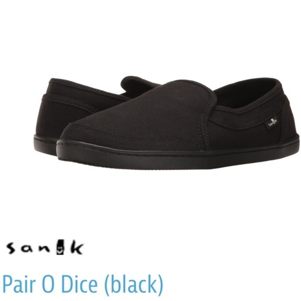 Sanuk Pair O Dice Black New 8.5